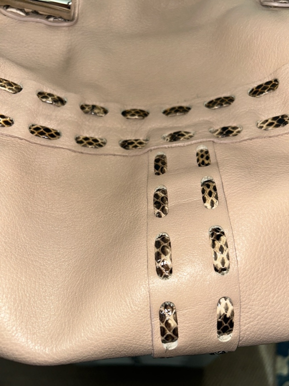 Jimmy Choo, yummy pebbled, and woven  leather  bag and dust bag - Picture 13 of 15